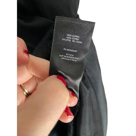 Aritzia Wilfred Only Ruched Black Slip Dress Silk-sz Small